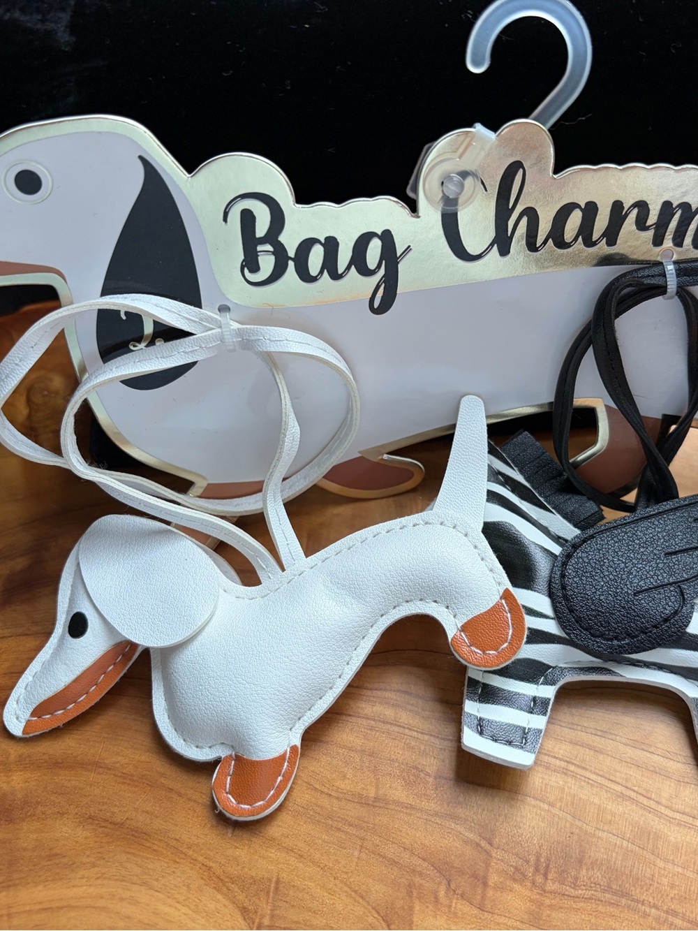 Dog and Zebra Bag Charms